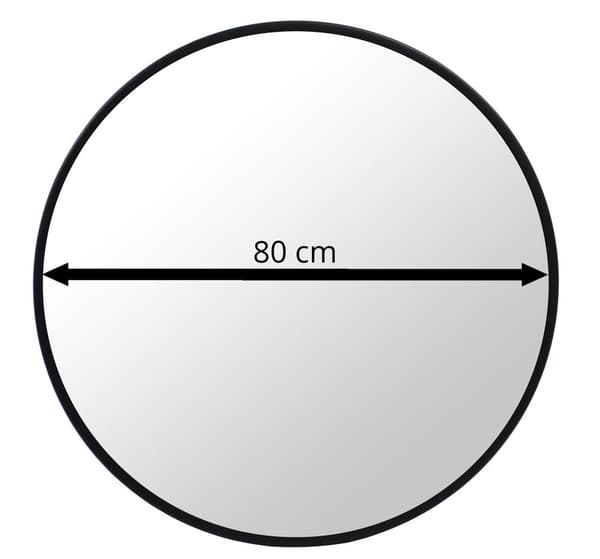 Spegel 80 cm svart ram