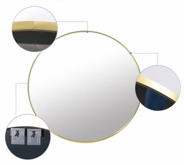 Spegel 70cm guldram