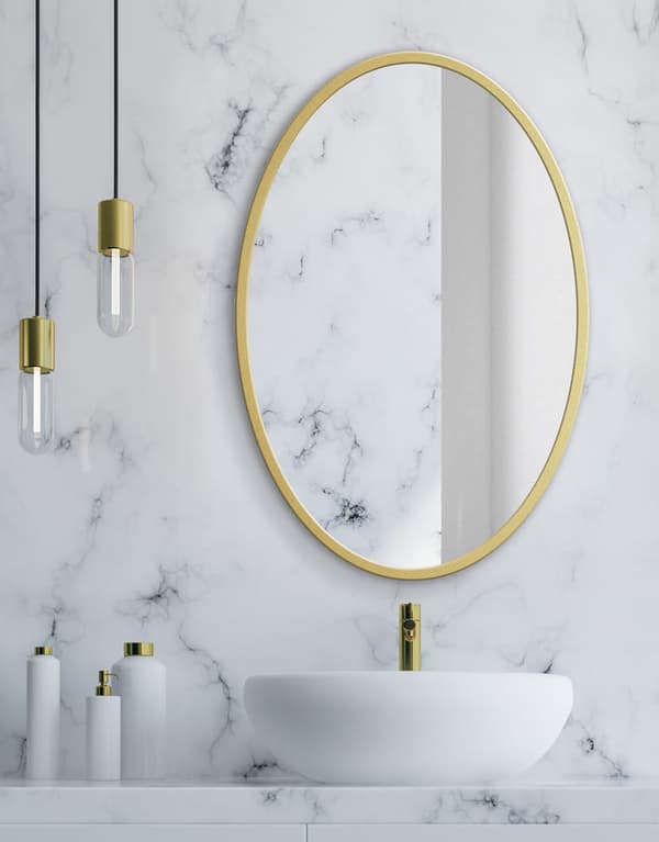 Spegel 70cm guldram
