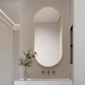 Miniatyrbild 6 av 7: Oval spegel 100x50cm guldram