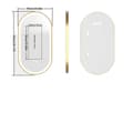 Miniatyrbild 1 av 2: LED-badrumsspegel, justerbara belysningsfärger, minnesfunktionalitet,1000X500MM