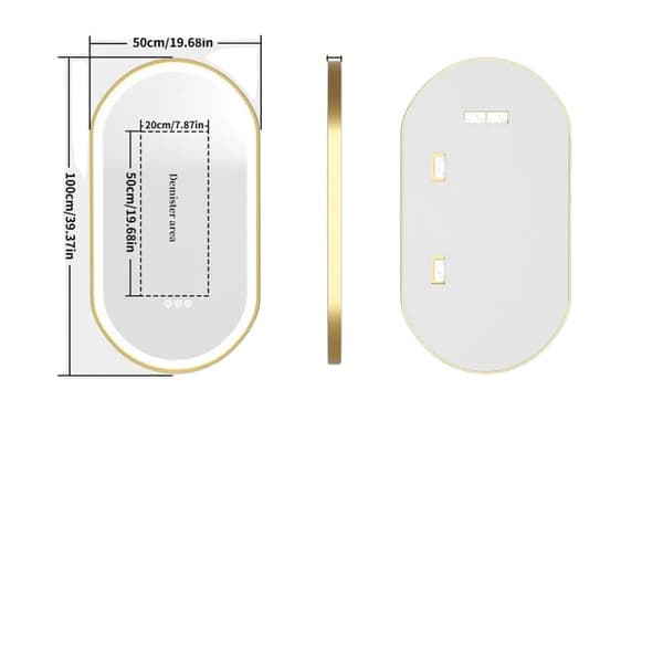 LED-badrumsspegel, justerbara belysningsfärger, minnesfunktionalitet,1000X500MM