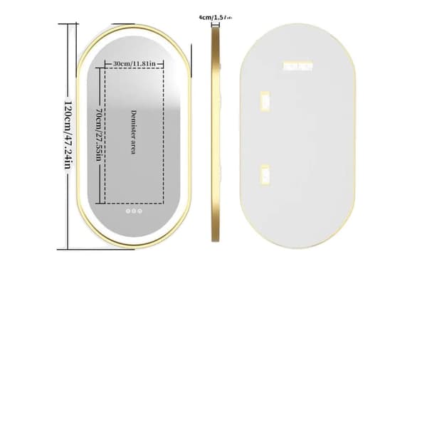 LED-badrumsspegel, justerbara belysningsfärger, minnesfunktionalitet,1200X600MM
