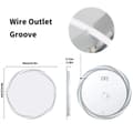 Miniatyrbillede 2 af 2: Anti-dug LED Badeværelsesspejl, Touch Sensor Funktion, Multi-Farve Belysningsmuligheder,23,6x23,6 tommer