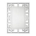Miniatyrbild 2 av 2: Dekorativt Väggspegel, Fasetterade Glaskanter, Modern Silverfinish,100x70cm