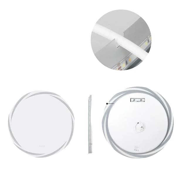 LED Badrumsspegel, Dimfri Design, Touch Sensor Minne,600x600mm