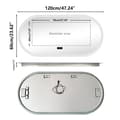 Miniatyrbild 2 av 2: Oval spegel för badrum, inbyggd Bluetooth-högtalare, justerbart belysning,1200x600mm