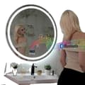 Miniatyrbillede 1 af 2: LED Badeværelsesspejl, Bluetooth Højttaler, Dæmpbart Lys,Lys Grå