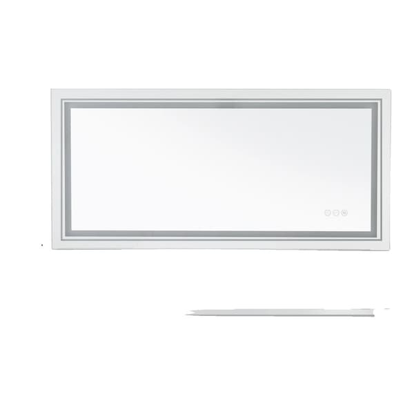 LED-belyst badeværelsesspejl, justerbar lysstyrke, anti-dug funktion,41,3 x 19,7 tommer