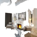 Miniatyrbild 1 av 2: Dekorativt Väggspegel, Modern Stil, Klar Reflektion,Ljusgrå