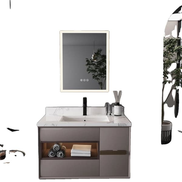 LED-Oplyst Badeværelsesspejl, Anti-Dug Funktion, Smart Touch Kontrol,16x20 tommer