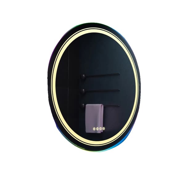 Badrumsspegel, LED-ljus, RGB-färgbelysta bakgrundsbelysta,80cm (32 tum)