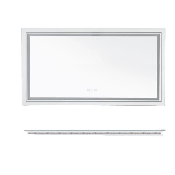 LED Badeværelsesspejl, Justerbar Lysstyrke, Anti-Dug Funktion,1200x800MM