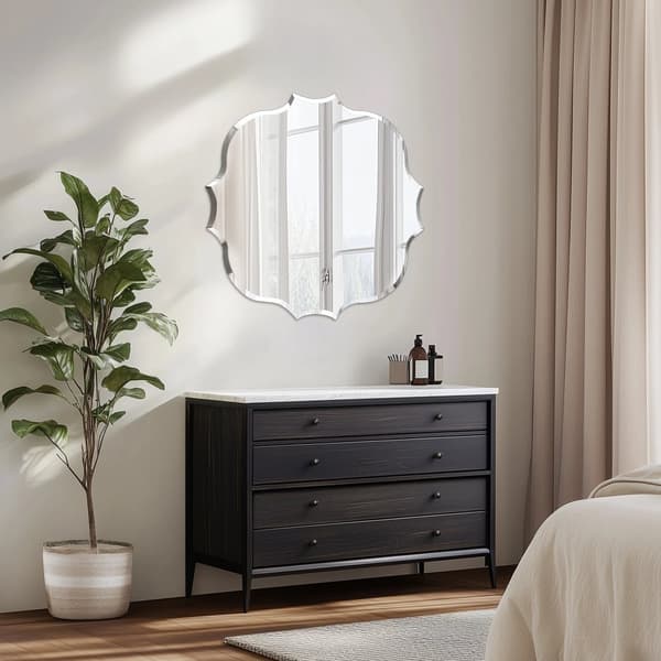 Ramfri Väggspegel, Oregelbunden Form, Modern Stil,24x24 tum