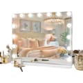 Miniatyrbillede 1 af 4: Lysende Makeup Vanity Spejl, Smart Touch Kontrol, USB Opladningsport,5846USB-Hvid