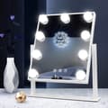 Miniatyrbild 2 av 2: Lysande sminkspegel, tre färginställningar för LED-ljus, smart touch-kontroll,Vit