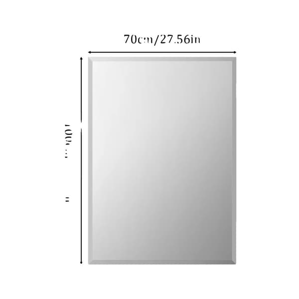 LUVODI Väggspegel, Ramfri Design, Splittersäker Säkerhet,100x70 cm (40x28 tum)