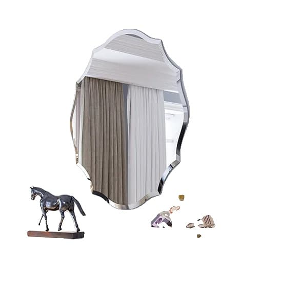 Væg spejl, rammeless design, skråkant, Sølv, 63,5x81cm (25x32 tommer)