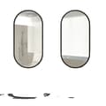 Miniatyrbild 1 av 2: Badrumsspegel med svart metallram, modern oval design., 100x50cm (40x20 tum), 100x50cm (40x20 tum)