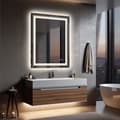 Miniatyrbild 2 av 2: LED-badrumsspegel, dimbar touchsensor, anti-dimfunktionalitet,600x800mm