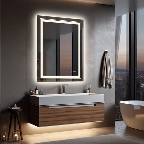 LED-badrumsspegel, dimbar touchsensor, anti-dimfunktionalitet,600x800mm