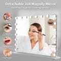 Miniatyrbillede 4 af 4: Hollywood Makeup Spejl, 20 Dæmpbare LED-lys, Bluetooth Højttalere, 31,5x24,4 Tommer
