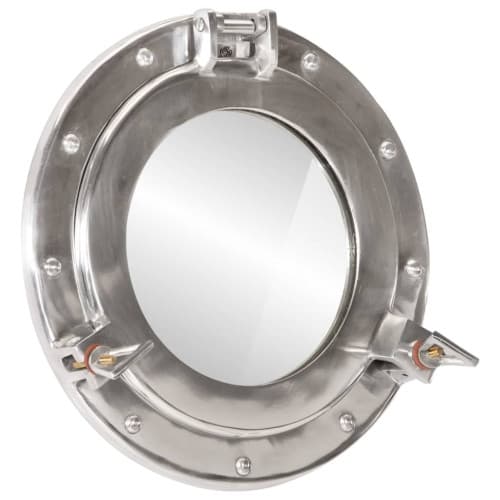 Väggspegel Ø30 aluminium och glas