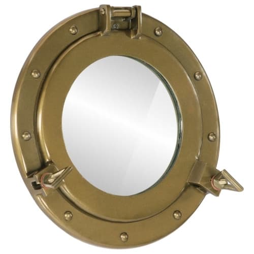Väggspegel Ø30 aluminium och glas