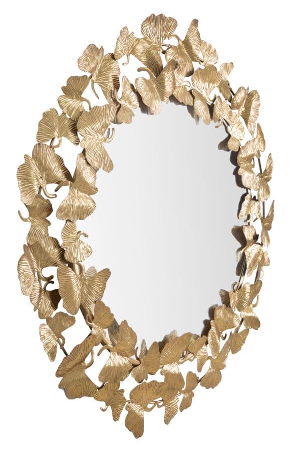 FURNLUX VÄGGSPEGEL BLADGULD 87CM