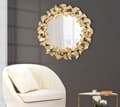 Miniatyrbild 8 av 9: FURNLUX VÄGGSPEGEL BLADGULD 87CM