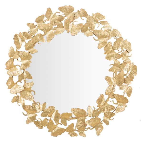 FURNLUX VÄGGSPEGEL BLADGULD 87CM