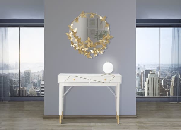 FURNLUX VÄGGSPEGEL FJÄRIL GULD 74CM