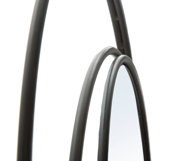 FURNLUX VÄGGSPEGEL DARKY SVART 80CM