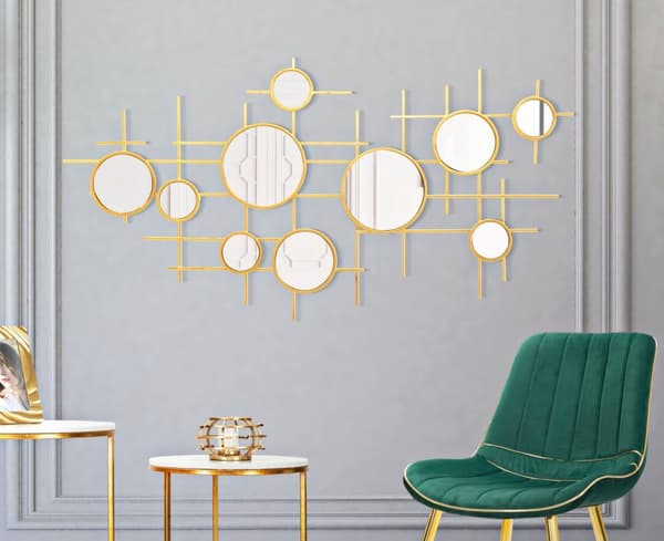 FURNLUX VÆGSPEJL GLOXY GOLD 117CM