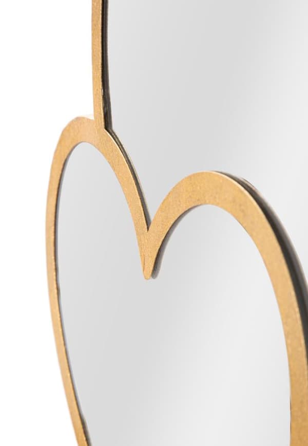 FURNLUX VÄGGSPEGEL HJÄRTA GULD 65CM