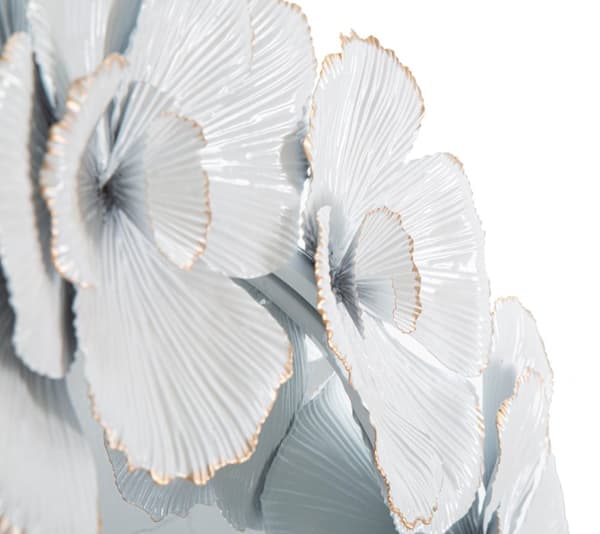FURNLUX VÄGGSPEGEL BLOMMA VIT 82CM
