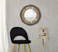 Miniatyrbild 5 av 6: FURNLUX VÄGGSPEGEL SHAI GOLD 66CM