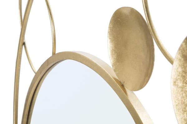 FURNLUX VÄGGSPEGEL PLANET GULD 90CM