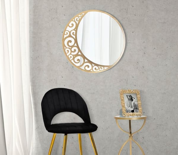 FURNLUX VÄGGSPEGEL LUCI GOLD 72CM