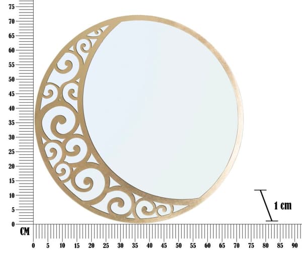 FURNLUX VÄGGSPEGEL LUCI GOLD 72CM