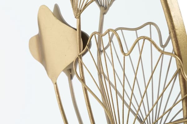 FURNLUX VÄGGSPEGEL BLOMMA GULD 75CM