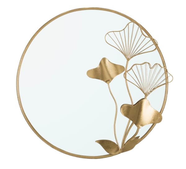 FURNLUX VÄGGSPEGEL BLOMMA GULD 75CM
