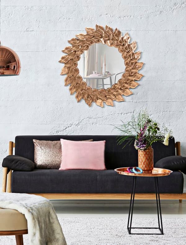 FURNLUX VÄGGSPEGEL PETAL GOLD 73CM