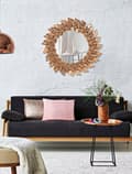 Miniatyrbild 5 av 6: FURNLUX VÄGGSPEGEL PETAL GOLD 73CM