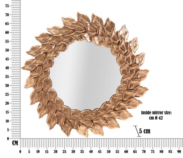 FURNLUX VÄGGSPEGEL PETAL GOLD 73CM
