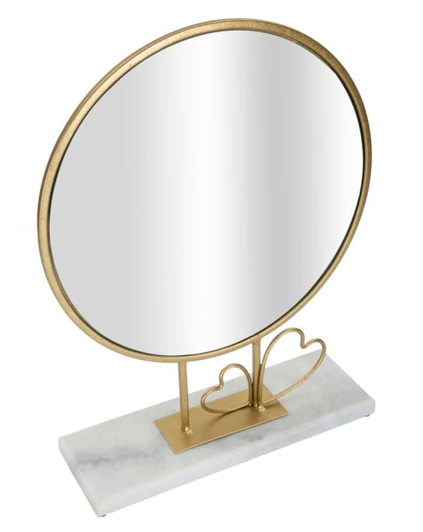 FURNLUX BORDSSPEGEL HJÄRTA GULD 30CM