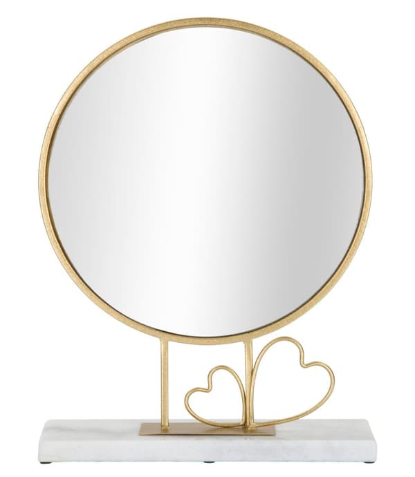 FURNLUX BORDSSPEGEL HJÄRTA GULD 30CM