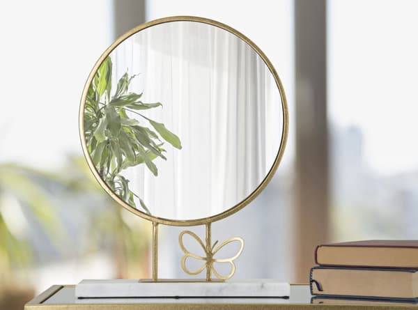 FURNLUX VÄGGSPEGEL FJÄRIL GULD 30CM