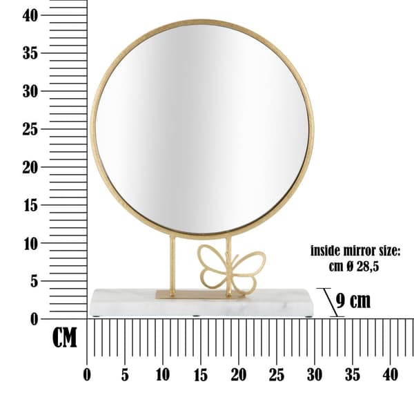 FURNLUX VÄGGSPEGEL FJÄRIL GULD 30CM