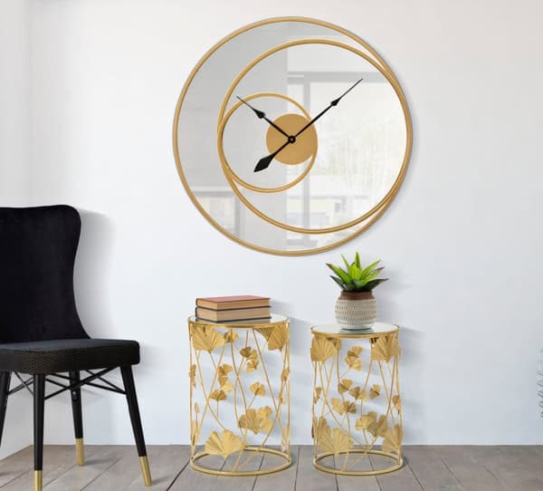 FURNLUX VÆGSPEJL UR GULD 90CM
